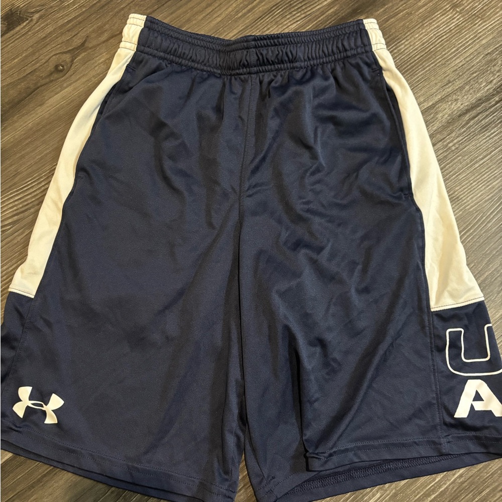 Under Armour Boys Blue and Cream Athletic Shorts YM